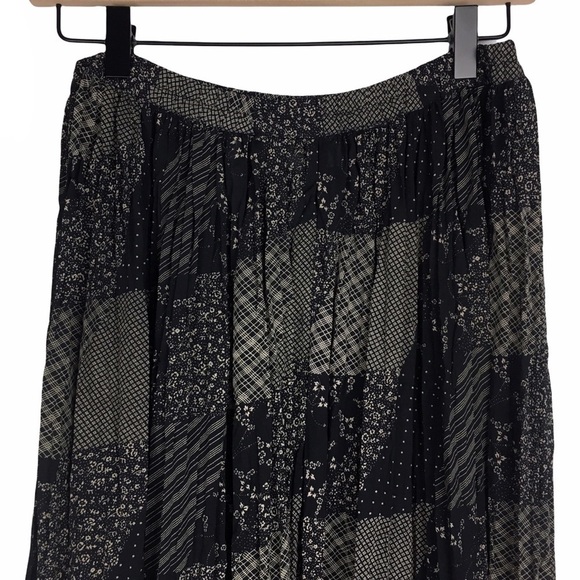 EXPRESS Vintage 90s Y2K Maxi Skirt Patchwork Whimsigoth Floral Sheer Gauzy Small - Picture 5 of 7